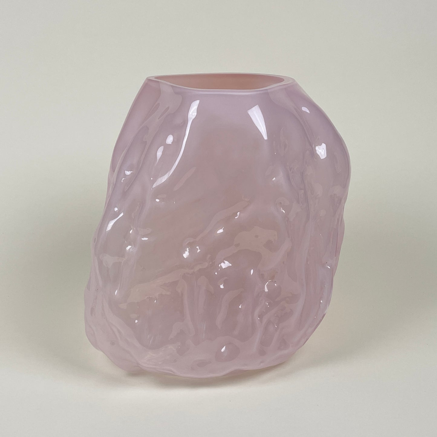 Pink glass vase by Erik Olovsson