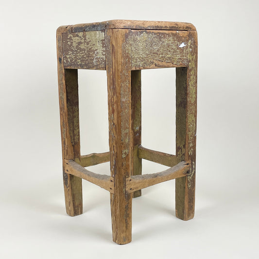 Vintage high wooden stool