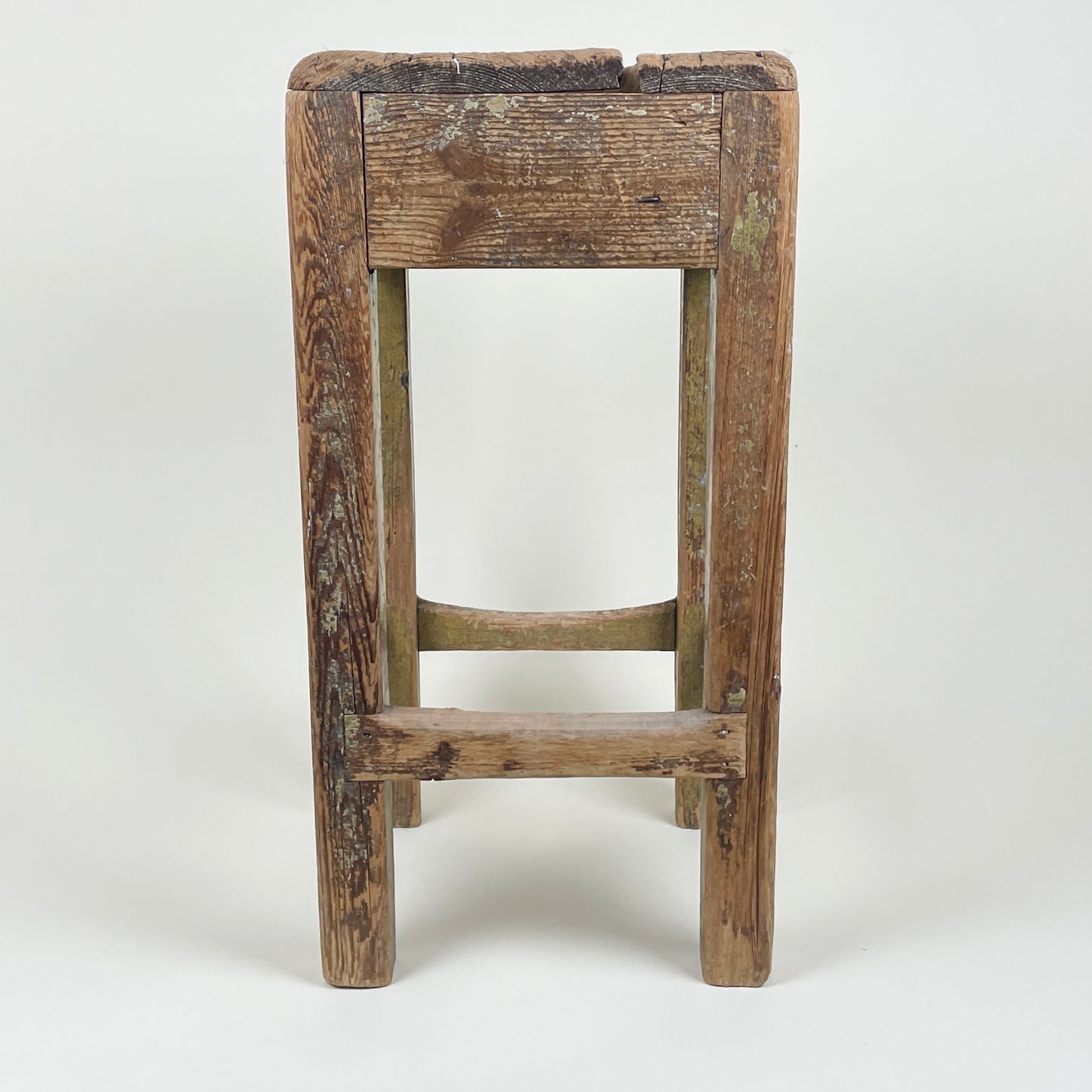 Vintage high wooden stool