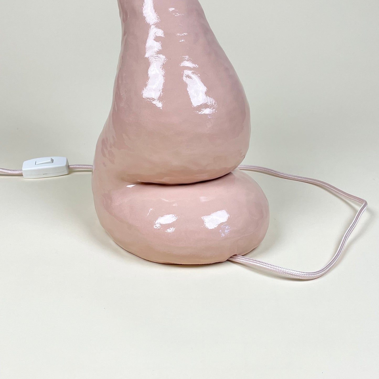Pink ceramic lamp by Fanny Ollas