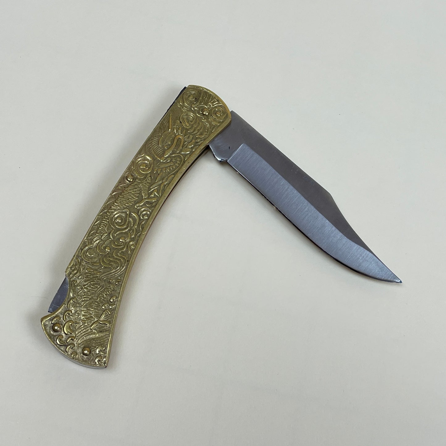 Vintage japanese brass folding knife