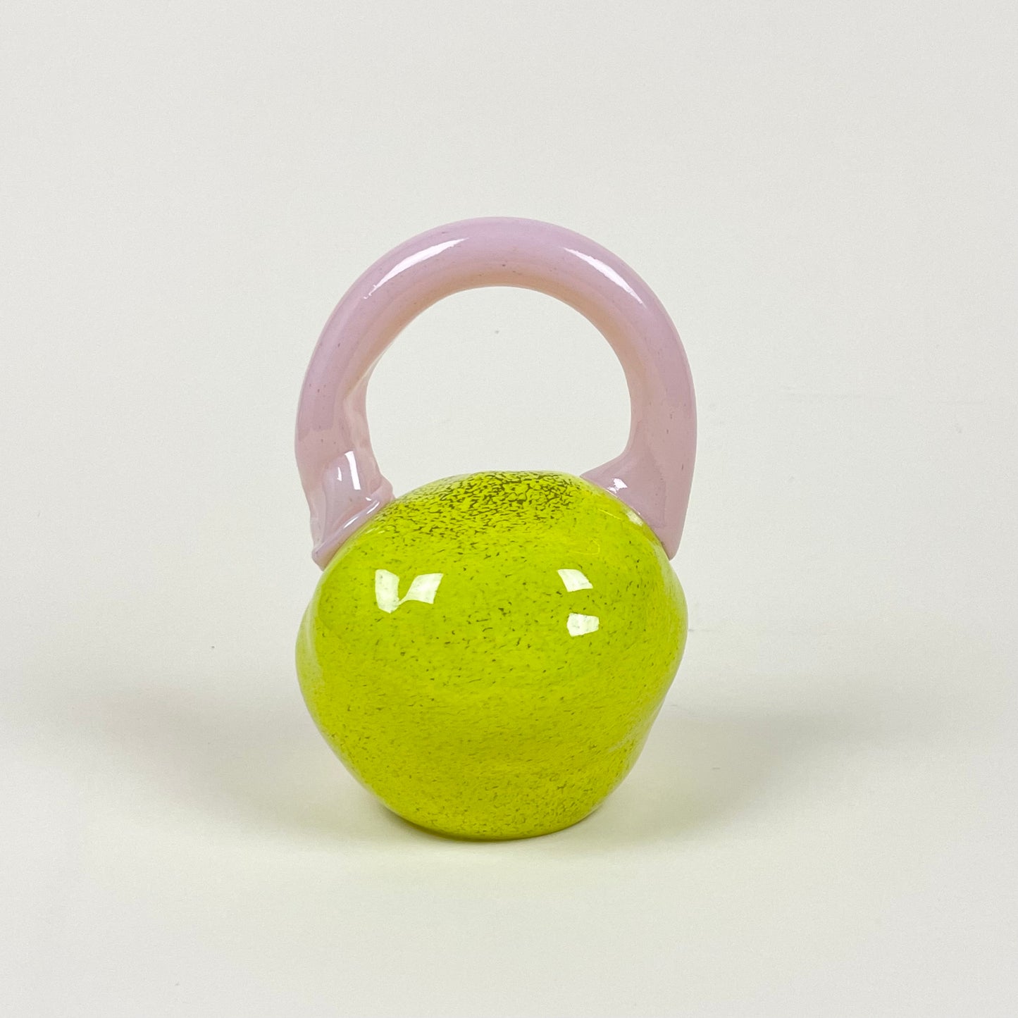 Glass kettle bell (pink/acid) by Chef Deco