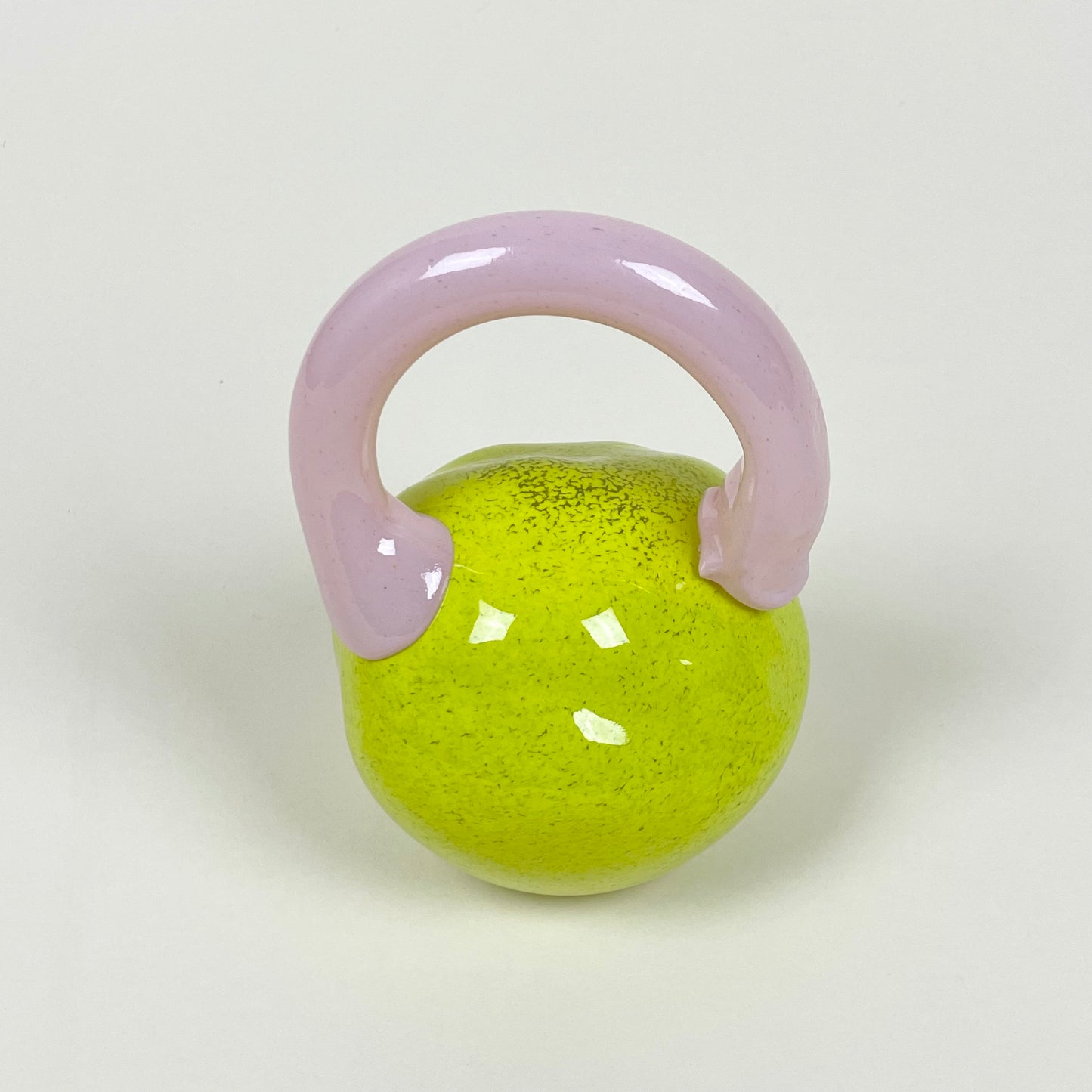 Glass kettle bell (pink/acid) by Chef Deco