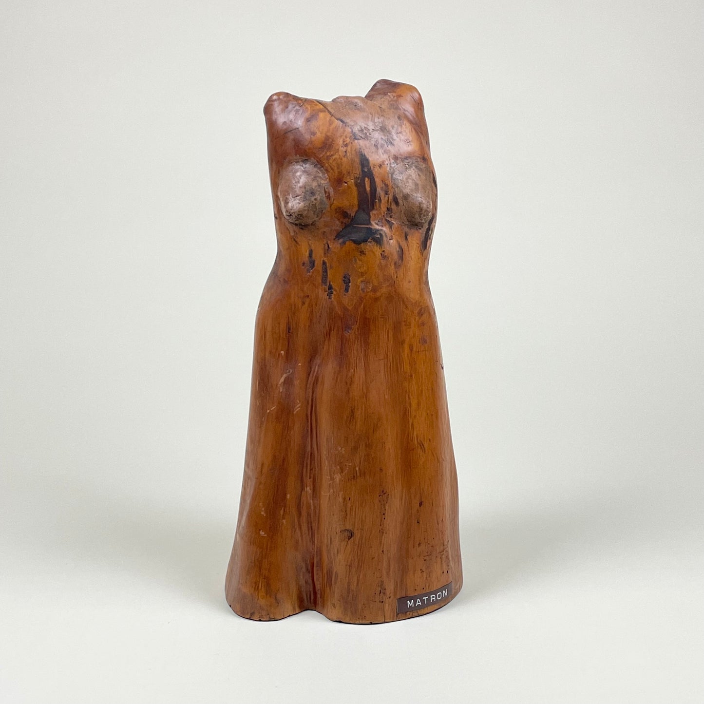 Wooden abstract female sculpture