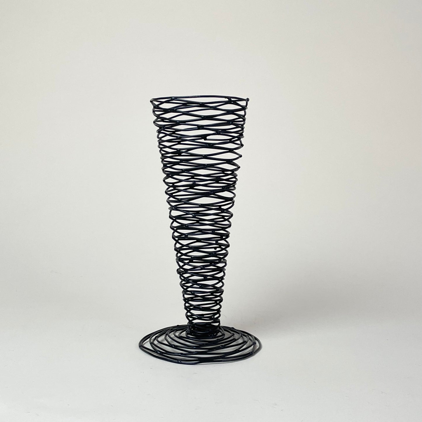 Metal cone vase, vintage