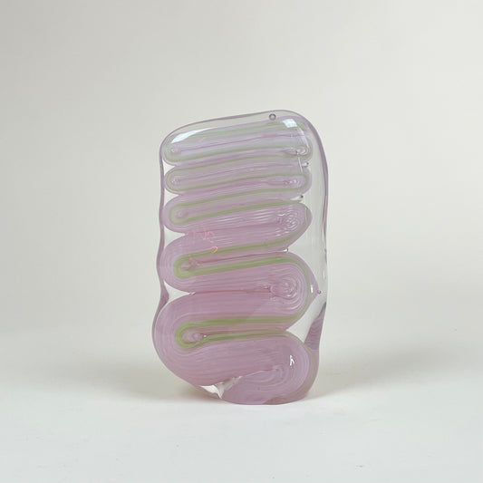 Capsuled scribble, glass sculpture by Rasmus Nossbring
