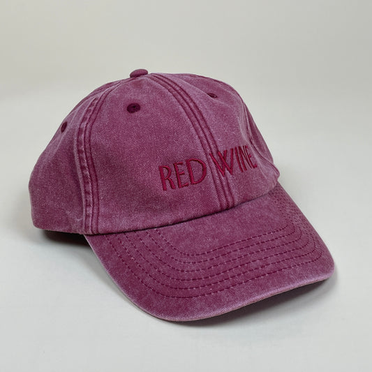 Hat, Red Wine (washed out red/red)