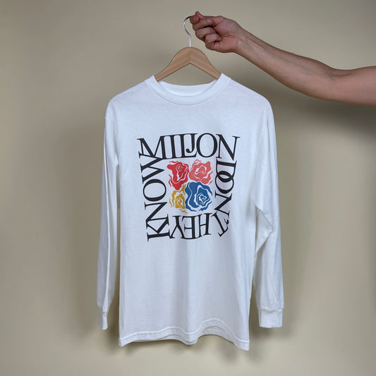 Miljon "Don't They Know" long sleeve T-shirt, white
