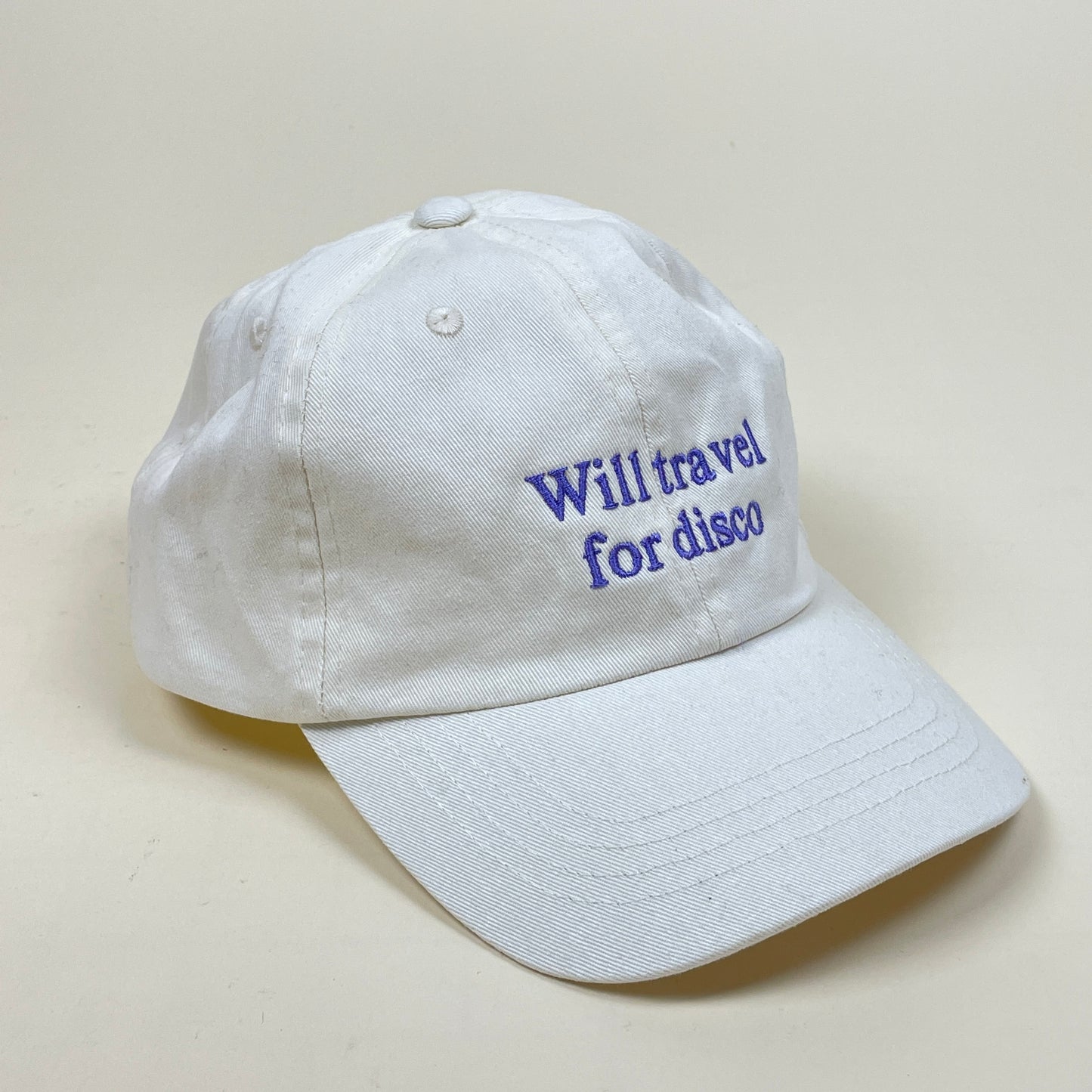 Hat, Will Travel For Disco (off white/purple)